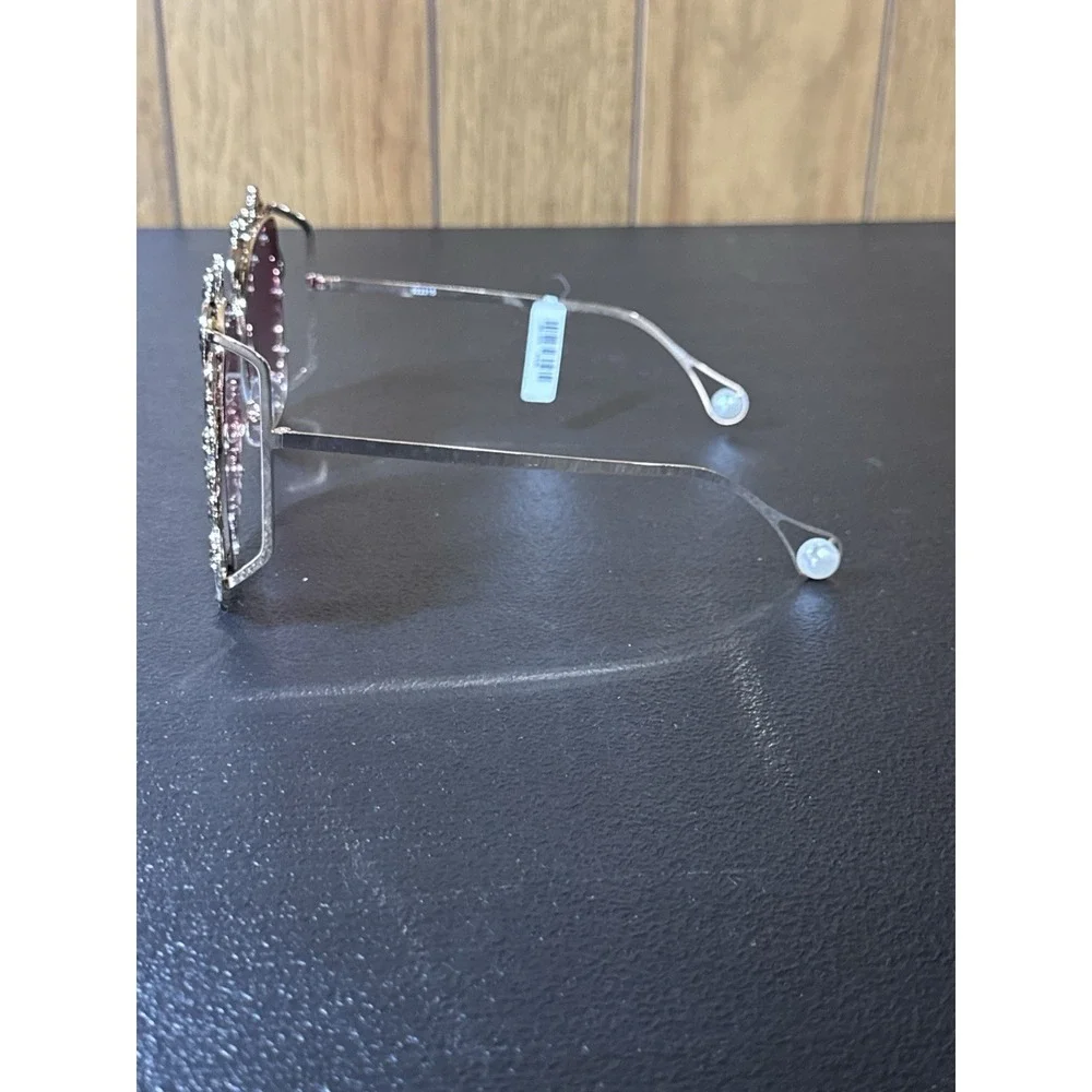 Hot Topic Oversized Pink Sunglasses Metal Rims